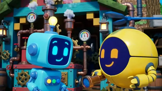 Digi and Pip in “The Number Line”, lesson 1 of Digi's Estimation Quest