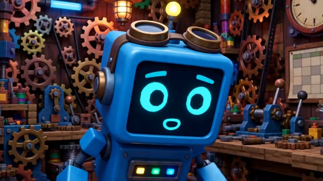 Digi in Tick-Tock Workshop, world 2 of Digi's Time Quest